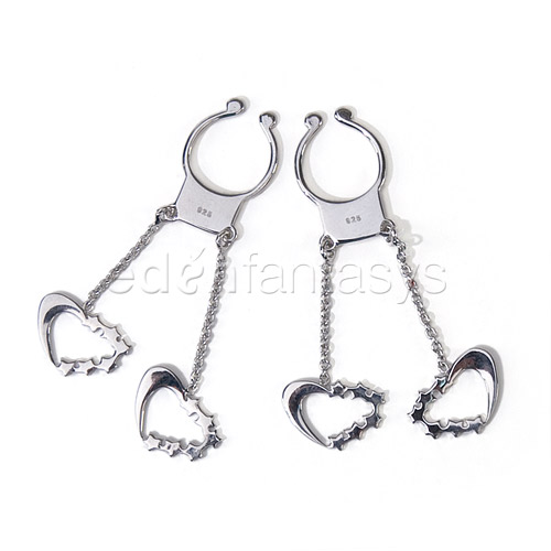 Product: Silver heart and star nipple charms