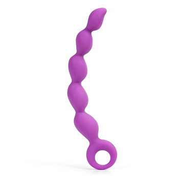 Eden silky smooth silicone beads - Anal beads with loop handle
