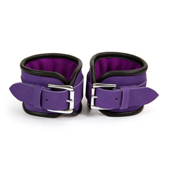 Purple hand cuffs - Handcuffs with buckle