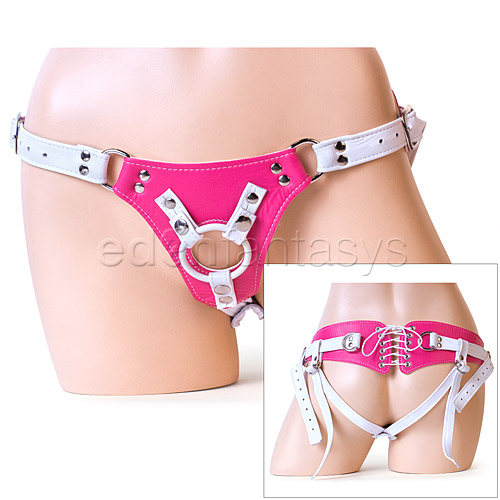 Pink candy Minx - double strap harness