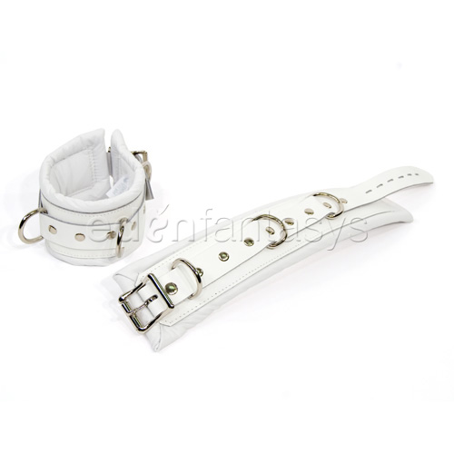 Luxe white ankle cuffs - wrist and ankle cuffs  discontinued