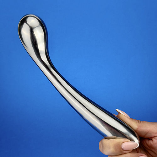 Pressure for pleasure - metal g-spot dildo