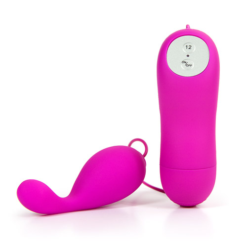 Silicone contoured egg - egg vibrator with control pack