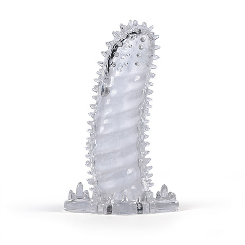 Clear penis extension - textured penis extension