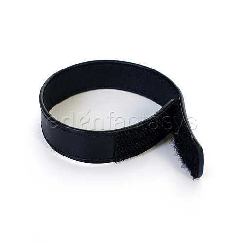 Sewn leather cockring with velcro - cock ring discontinued