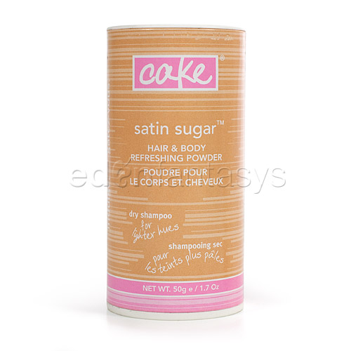 Satin sugar hair and body powder for lighter hues