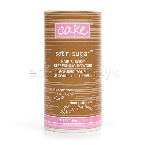 Satin sugar hair and body powder for darker hues