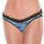 Blue lycra and black lace panty
