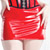 Red wet look skirt review