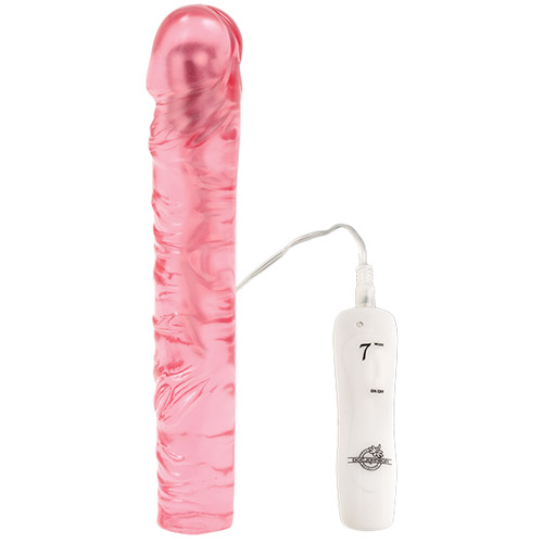 Vibrating 10" jelly dong - realistic dildo vibrator