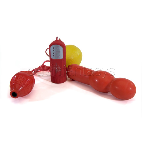 Inflatable pleasure master double plug - vibrating anal plug discontinued