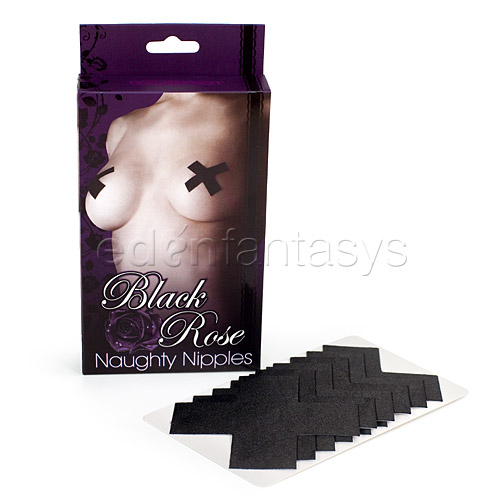Black rose naughty nipples - pasties set