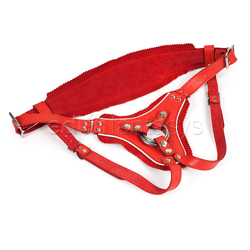 Leather rider luxe - double strap harness with back support discontinued