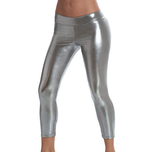 Gun metal metallic leggings - leggings discontinued