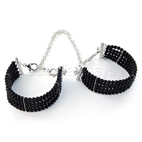 Plaisir nacre black pearl cuffs - wrist cuffs