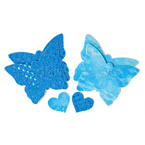 Light blue butterfly pasties - pasties discontinued