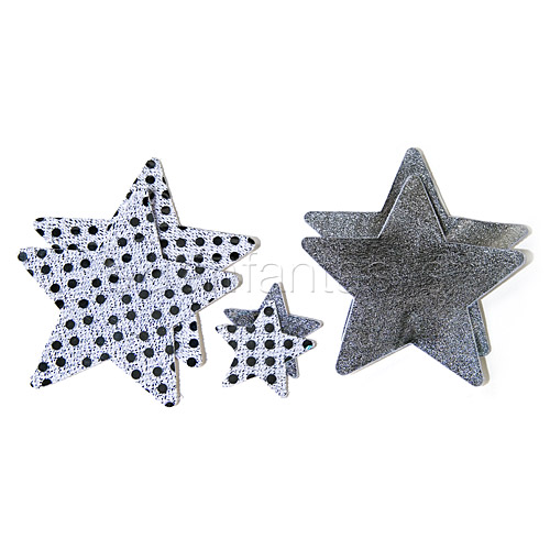Light silver star pasties - pasties discontinued