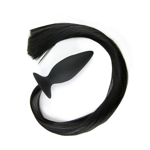 Pony play silicone plug - tail butt plug