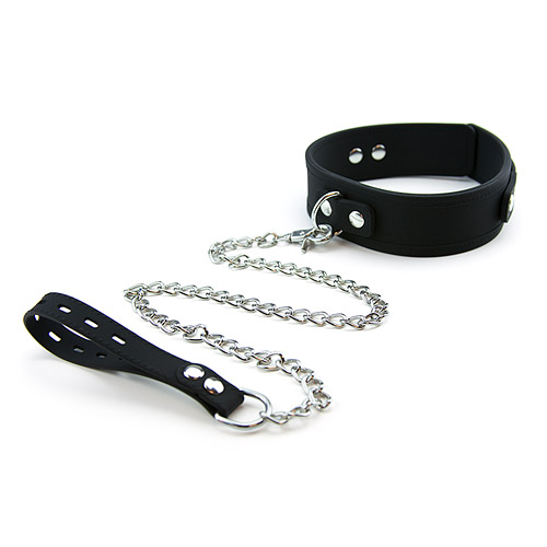 Silicone collar with leash - headgear