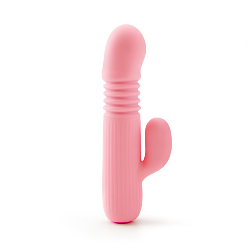 Petite dual thruster - rechargeable thrusting rabbit vibrator