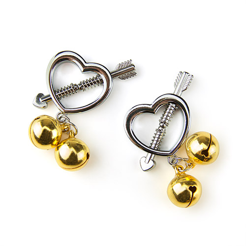 Heart chimes - nipple clamps with bells