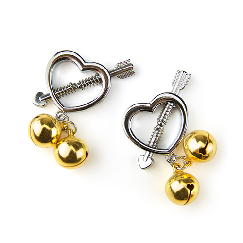 Heart chimes - nipple clamps with bells