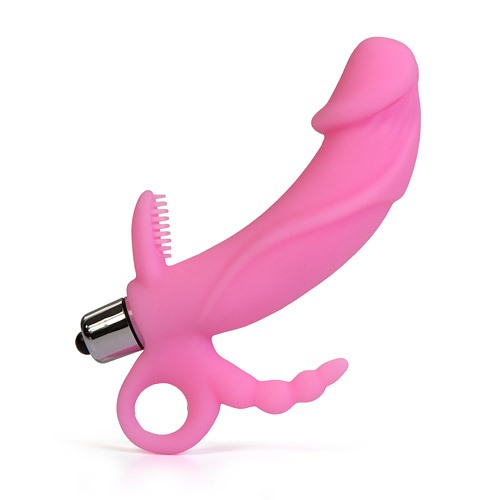Pure lust realistic waterproof probe - vibrating realistic dildo with removable bullet discontinued