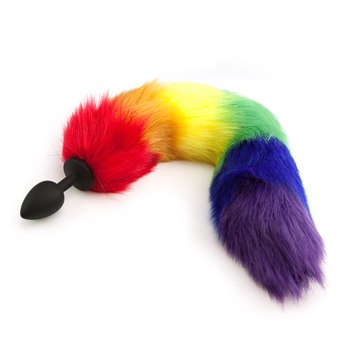 Rainbow tail - tail butt plug