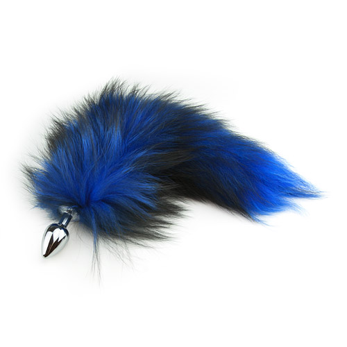 Blue fox - tail butt plug