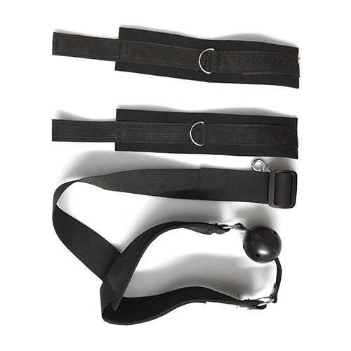 Mouth to wrist restraints - ball gag and restraints set