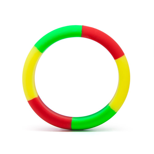 Rock hard tri-color - stretchy cock ring
