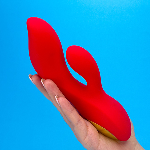 Double lust - large rabbit vibrator