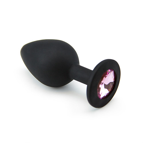 Back play gem - jeweled silicone butt plug