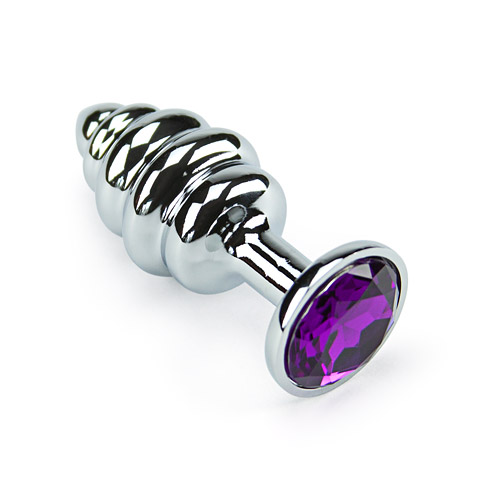 Twisted gem - jeweled metal butt plug