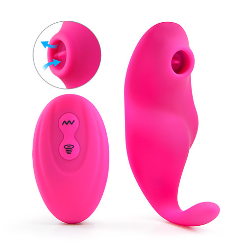 Secret pleaser - air pulse and tongue remote control panty vibe