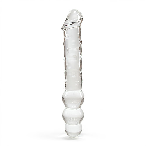 Sleek invader - double-ended glass dildo