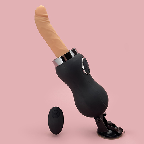 G-spot lover sex machine - thrusting vibrator with suction cup