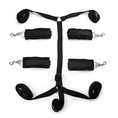 Soft touch bed restraint kit - bondage system