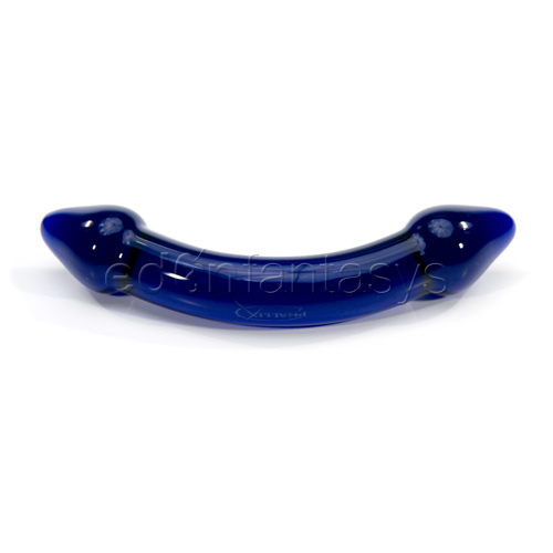 Cobalt blue double dong - glass g-spot shaft discontinued