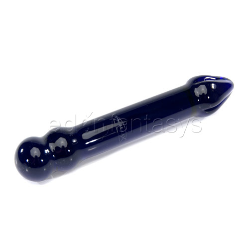 Cobalt blue rotary love wand - phallix glass sex toy