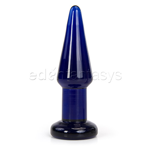 Cobalt blue anal plug - glass plug  discontinued