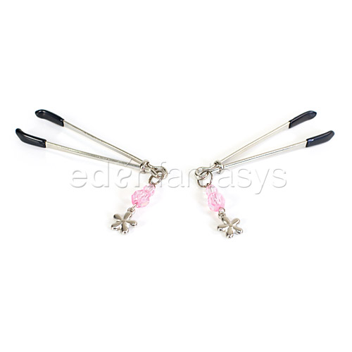 Pink flower clamp - clamps