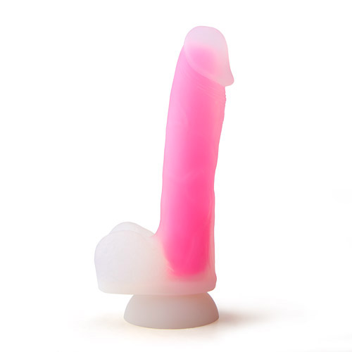 Dual density luminosity 8.5" - silicone realistic dildo with balls and suction cup