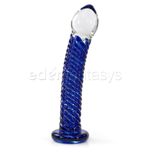 Swirled blue dildo - g-spot dildo discontinued