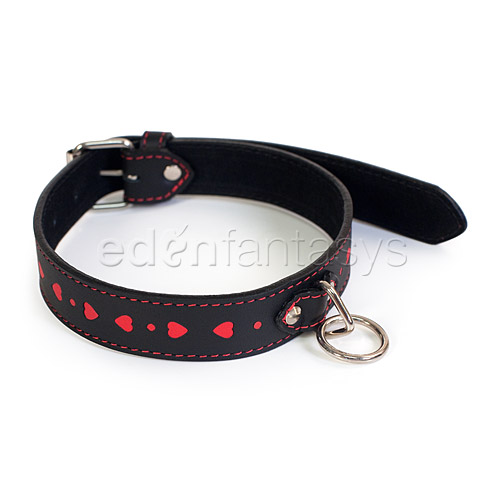 Hearts leather collar - collar 