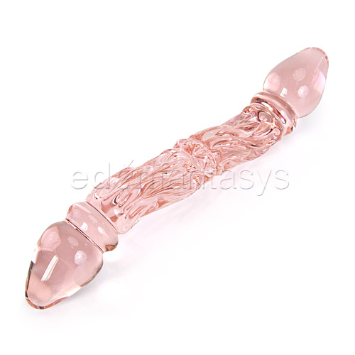 Crystal cut S-curve double dong - phallix glass sex toy