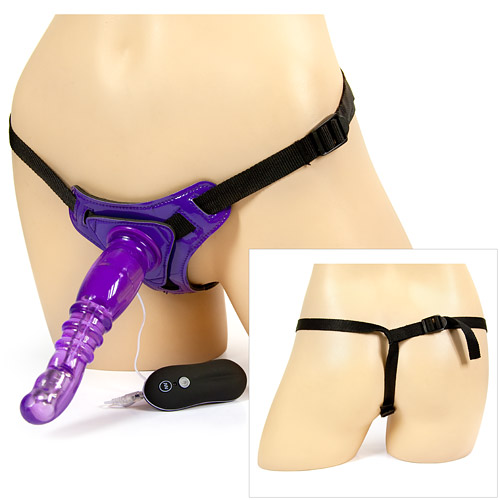 Vibrating harness kit - vibrating dildo harness set