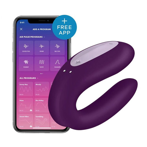 Satisfyer double joy - app-controlled c shaped vibrator 