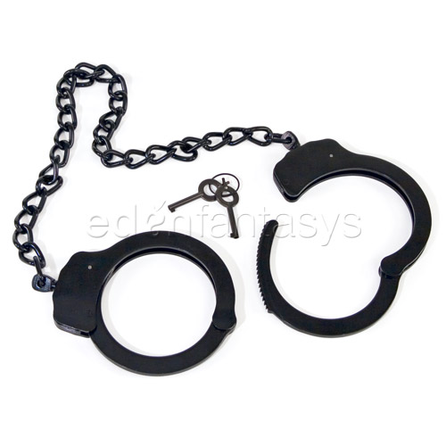Double lock police style leg irons - ankle cuffs