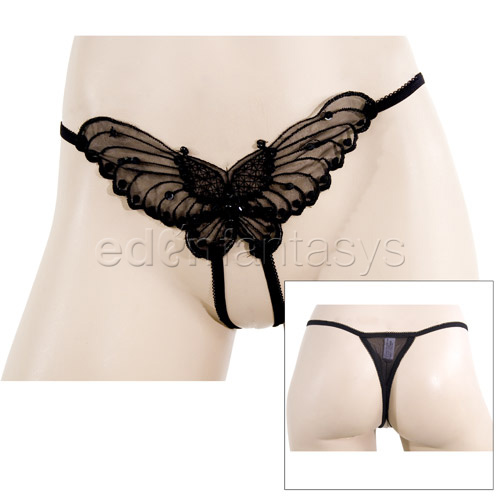 Butterfly crotchless panty - crotchless panties
